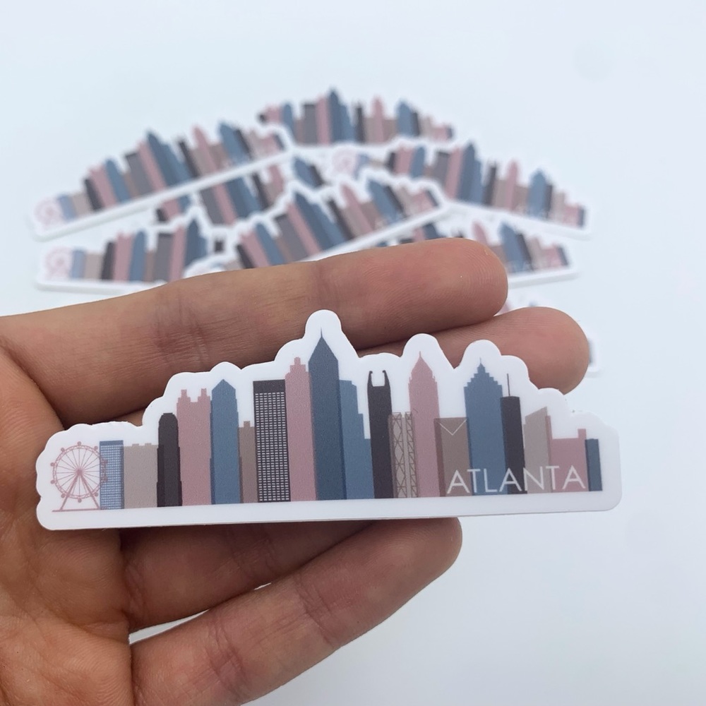 Atlanta Skyline Sticker - Waterproof Vinyl | For Laptop, Water Bottle, Planner